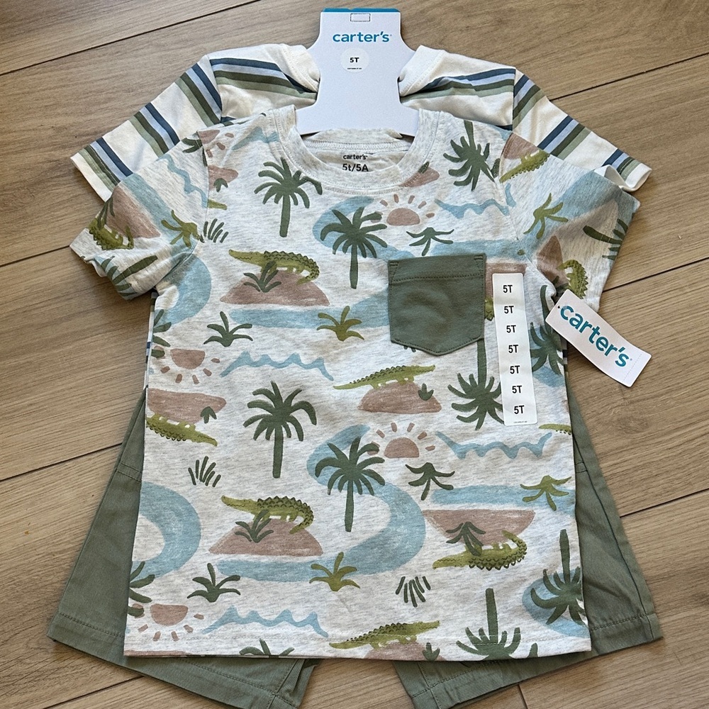 NWT Carter's Kids 3-Piece Playwear Set Size 5t